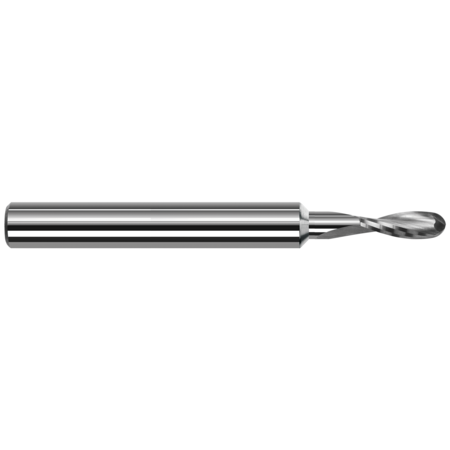 HARVEY TOOL End Mill for Plastics - 2 Flute - Ball, 0.2500" (1/4) 964616